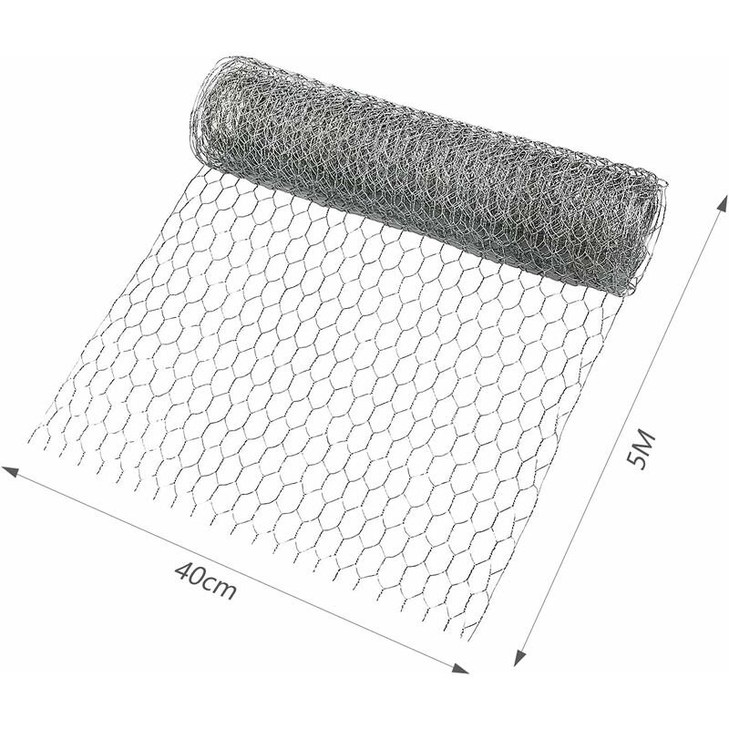 Galvanized Hexagonal Chicken Wire 400Mm X 5M For Craft Projects, Gardening, Home Decor - V1188-MS-227-2317 Galvanized Hexagonal Chicken Wire 400Mm X 5M For Craft Projects, Gardening, Home Decor - Image 2