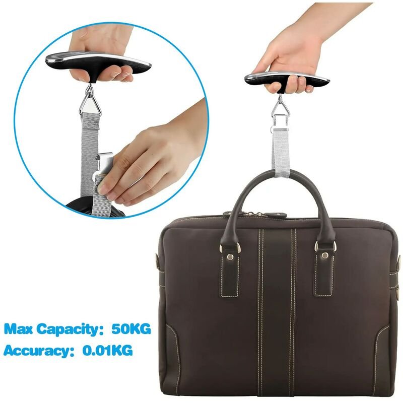 Travel Luggage Scale, Portable Digital Luggage Scale Max 50Kg/110Lb (Lb,G,Oz,Kg) Scale With Hook For - V1188-MS-227-2568 Travel Luggage Scale, Portable Digital Luggage Scale Max 50Kg/110Lb (Lb,G,Oz,Kg) Scale With Hook For - Image 2