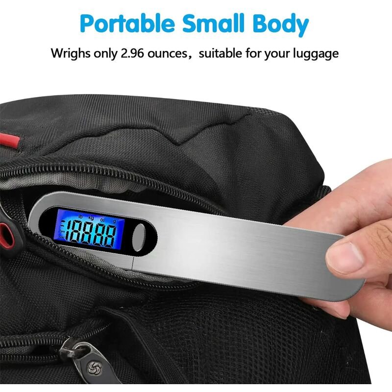 Travel Luggage Scale, Portable Digital Luggage Scale Max 50Kg/110Lb (Lb,G,Oz,Kg) Scale With Hook For - V1188-MS-227-2568 Travel Luggage Scale, Portable Digital Luggage Scale Max 50Kg/110Lb (Lb,G,Oz,Kg) Scale With Hook For - Image 3