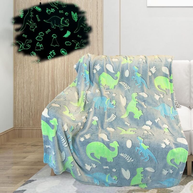 Kids Cozy Blanket, Glow In The DArk Soft Cozy Blanket, Sofa Bed Fluffy Blanket For Girls Boys. (150200 Cm)