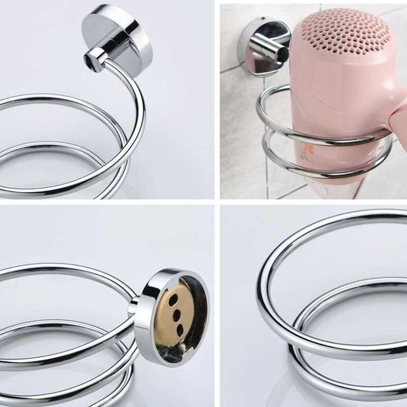 Wall Mounted Hair Dryer Holder, 304 Stainless Steel Hair Dryer Storage/Holder, Bathroom Accessories - V1188-MS-227-2779 Wall Mounted Hair Dryer Holder, 304 Stainless Steel Hair Dryer Storage/Holder, Bathroom Accessories - Image 4