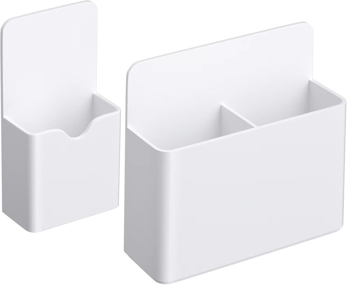 Pen holder - Magnetic pen holder - Marker holder - Marker holder for school - Whiteboard - Magnetic - Marker storage - Pencil organizer for pencil case - Set of 2 - White - V1188-MS-313-0415 Pen holder - Magnetic pen holder - Marker holder - Marker holder for school - Whiteboard - Magnetic - Marker storage - Pencil organizer for pencil case - Set of 2 - White