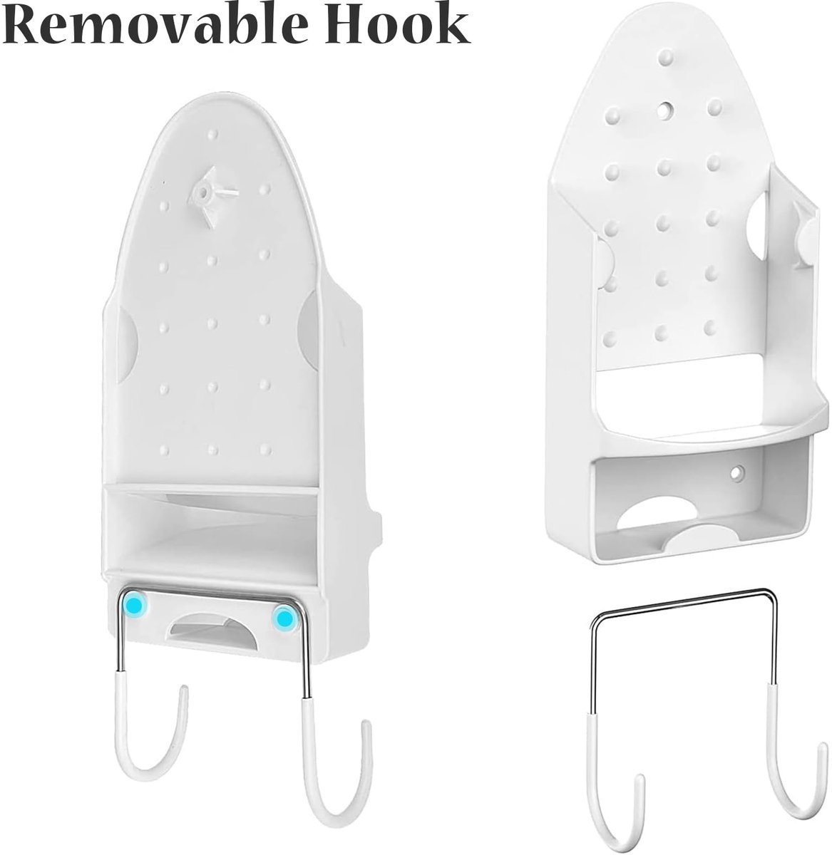 Ironing board and iron holder - Wall-mounted iron - Suspension system for your ironing board AND iron - Simple ironing board holder - 308*148*106mm - Black - V1188-MS-313-0536 Ironing board and iron holder - Wall-mounted iron - Suspension system for your ironing board AND iron - Simple ironing board holder - 308*148*106mm - Black - Image 4