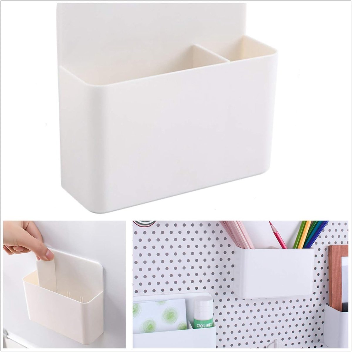 Pen holder - Pen holder - Magnetic whiteboard marker holder - Storage box - Storage box for cooler, school, home, office - Wit - V1188-MS-313-0819 Pen holder - Pen holder - Magnetic whiteboard marker holder - Storage box - Storage box for cooler, school, home, office - Wit - Image 3
