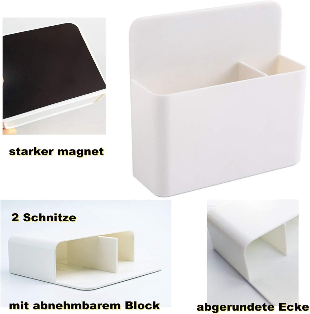 Pen holder - Pen holder - Magnetic whiteboard marker holder - Storage box - Storage box for cooler, school, home, office - Wit - V1188-MS-313-0819 Pen holder - Pen holder - Magnetic whiteboard marker holder - Storage box - Storage box for cooler, school, home, office - Wit - Image 6