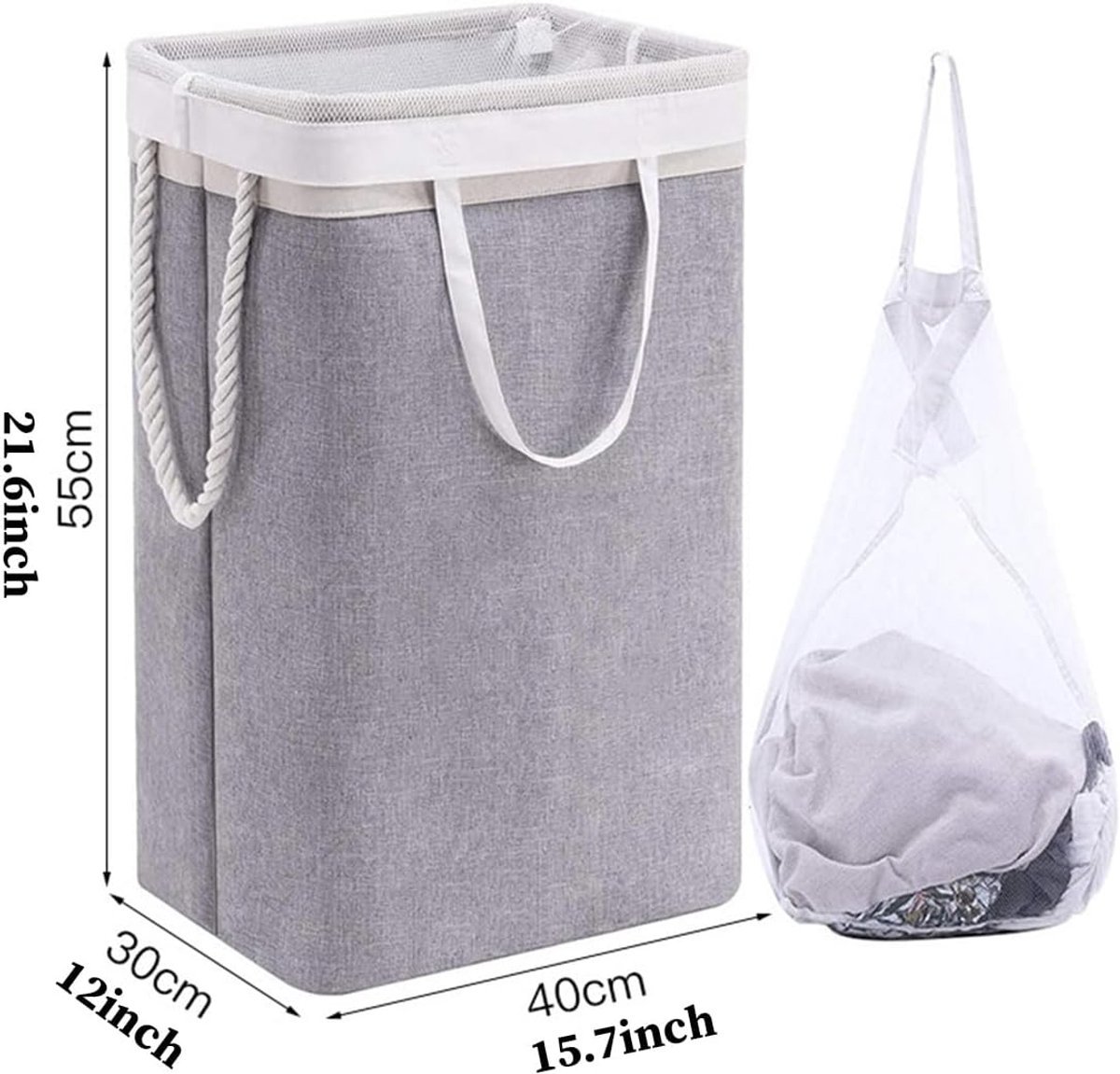 Collapsible laundry basket with lid, leak-proof and foldable bin, with removable bag, large capacity, storage bag, for dorm room, bedroom, bathroom, clothes and toys, brown - V1188-MS-313-1036 Collapsible laundry basket with lid, leak-proof and foldable bin, with removable bag, large capacity, storage bag, for dorm room, bedroom, bathroom, clothes and toys, brown - Image 5
