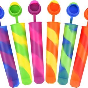 Ice Pop Mold - Ice Pop Mold - Set of 6 Ice Pops - Ice Pop Mold with Lid - Silicone Ice Pop Mold - Reusable Ice Pop Mold for Kids - BPA Free