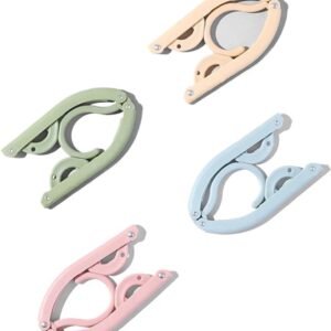 Hangers - Plastic Hangers - Set of 16 foldable plastic travel hangers - Space-saving and non-slip hangers - Multifunctional travel accessory - Suitable for home, hotel, travel and camping