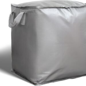 Collapsible Laundry Basket - Large Laundry Basket - Large Storage Bag - Large Carrying Bag - Travel Bag - Storage Bag, Moving Box, Clothes Storage Bag, Moving Bag - Silver