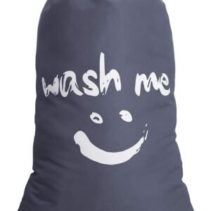 60L Large Foldable Laundry Bag for Travel, with Handles, Gray, 60x80cm