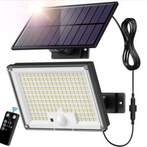 172 LED Solar Light Outdoor with Motion Sensor, IP65 Waterproof, 3 Modes for Garden and Driveway