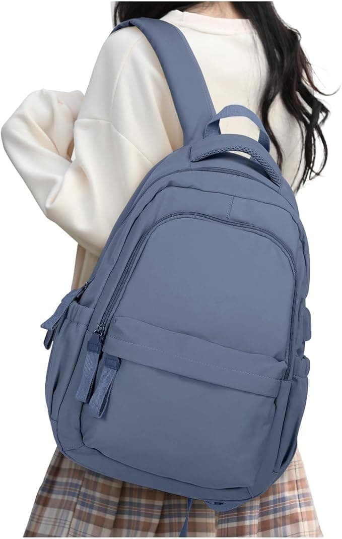 14-inch Laptop Backpack Waterproof Lightweight Daypack for School University, Dark Blue, Compatible with Girls Boys - V1188-MS-325-0796 14-inch Laptop Backpack Waterproof Lightweight Daypack for School University, Dark Blue, Compatible with Girls Boys