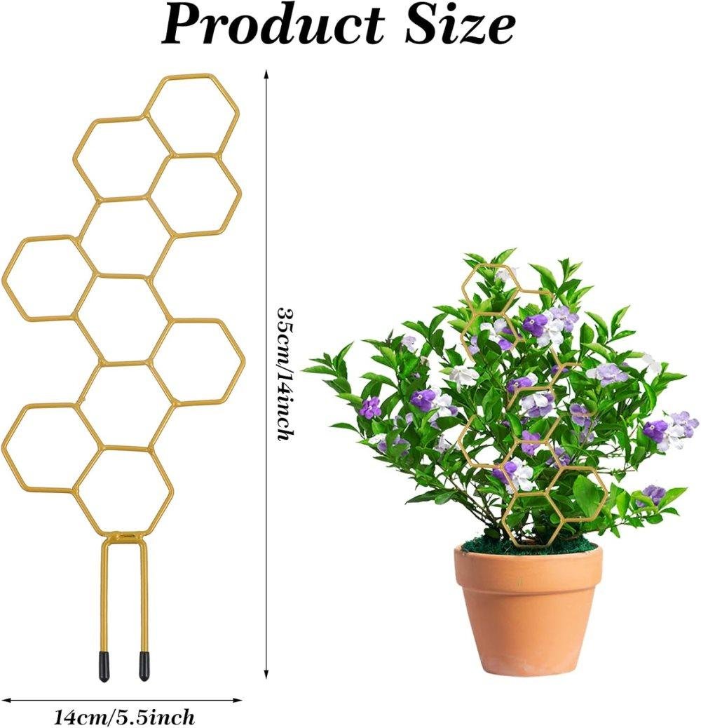 Climbing Plant Trellis 14 inch Metal Support for Vines Potted Plants and Flowers, Modern Design - V1188-MS-325-0897 Climbing Plant Trellis 14 inch Metal Support for Vines Potted Plants and Flowers, Modern Design - Image 2