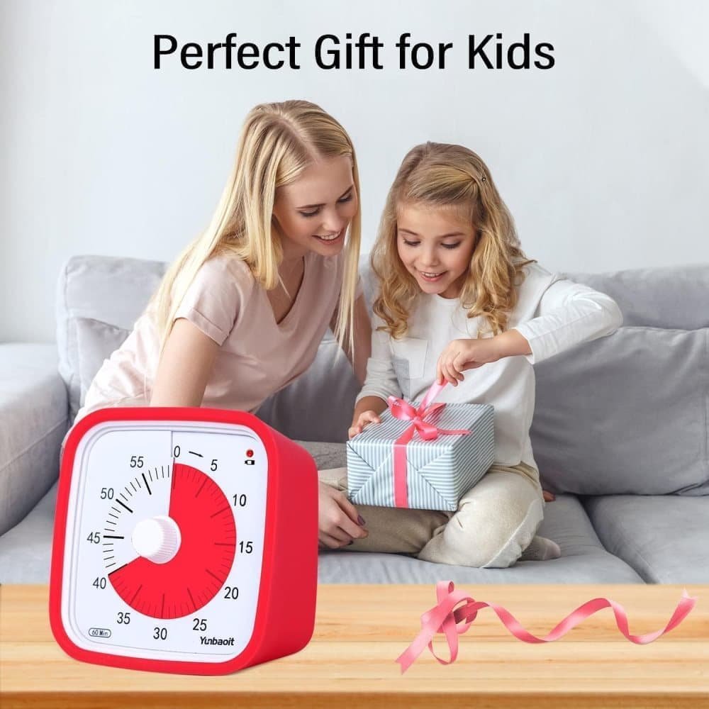 60 Minutes Visual Timer for Classrooms and Kids, Adjustable Volume, 10x10 cm, Red - V1188-MS-325-1001 60 Minutes Visual Timer for Classrooms and Kids, Adjustable Volume, 10x10 cm, Red - Image 6