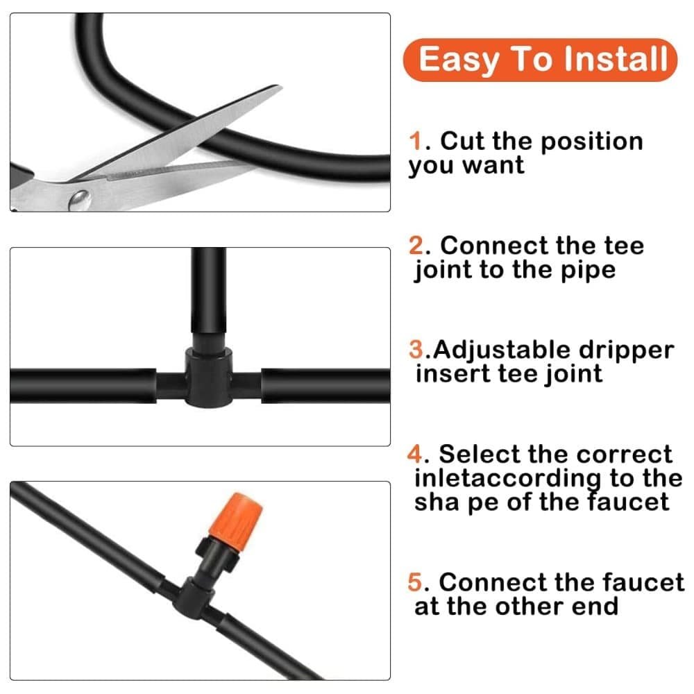 50m Automatic Drip Irrigation System for Garden Greenhouse, Lawn, Terrace, Compatible with Most Brands - V1188-MS-325-1268 50m Automatic Drip Irrigation System for Garden Greenhouse, Lawn, Terrace, Compatible with Most Brands - Image 6