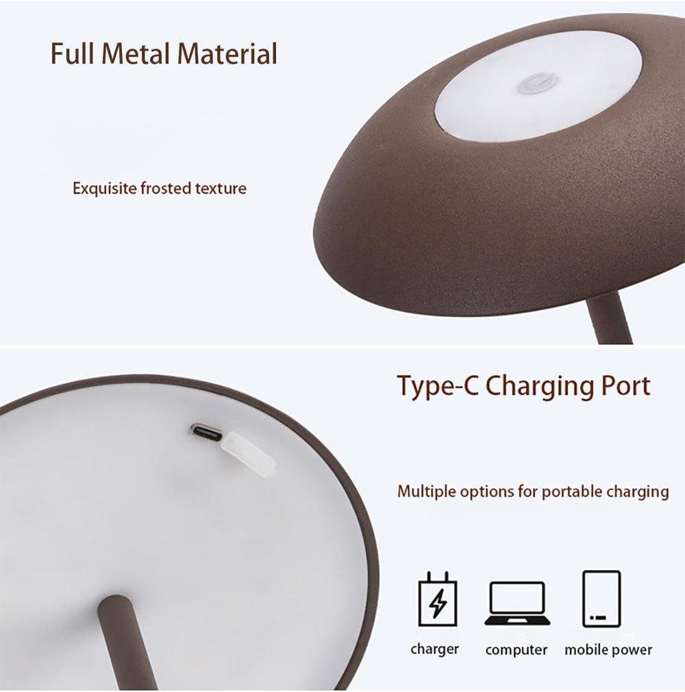 Rechargeable Wireless LED Table Lamp with Adjustable Brightness, 2600mAh Battery, Portable Bedside Lamp, White - V1188-MS-325-1336 Rechargeable Wireless LED Table Lamp with Adjustable Brightness, 2600mAh Battery, Portable Bedside Lamp, White - Image 6