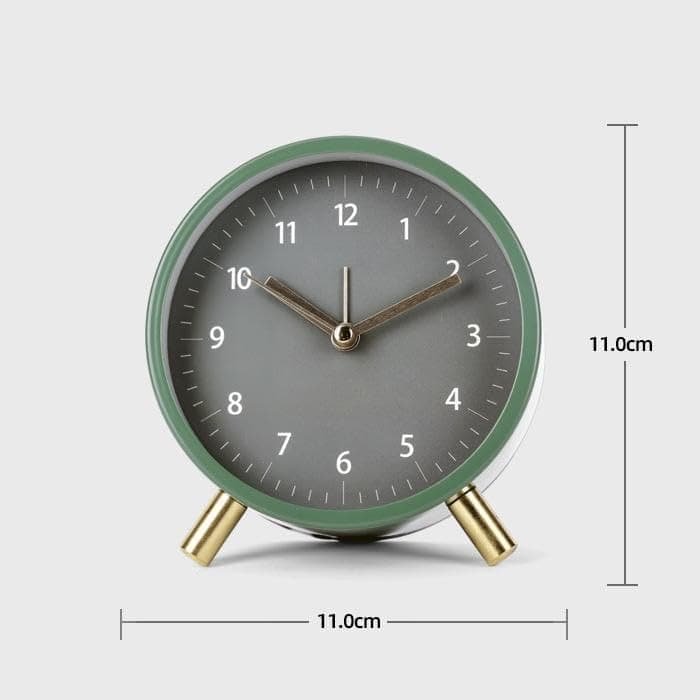 Small Silent Alarm Clock with Night Light and Backlight, Pink, Metal Design for Bedroom Office Living Room - V1188-MS-325-1840 Small Silent Alarm Clock with Night Light and Backlight, Pink, Metal Design for Bedroom Office Living Room - Image 3