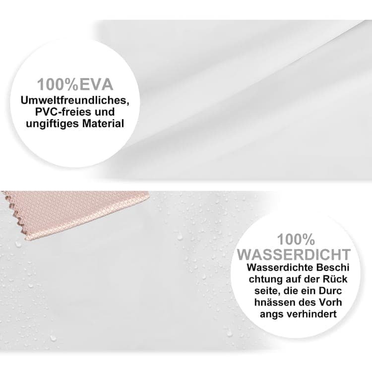 12 Hooks Solid Color Waterproof Shower Curtain for Bathroom, 180x180 cm, Mildew Resistant PEVA, Light Yellow - V1188-MS-325-1899 12 Hooks Solid Color Waterproof Shower Curtain for Bathroom, 180x180 cm, Mildew Resistant PEVA, Light Yellow - Image 5
