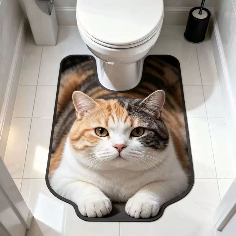 U Shaped Toilet Mat Quick Dry Diatomite Calista, 15.75 x 19.69 in