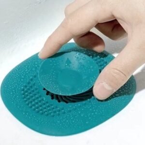 2x Luxury Shower Drain | Drain Plug | Drain | Shower Tray | Hair Stopper | Silicone | Blue