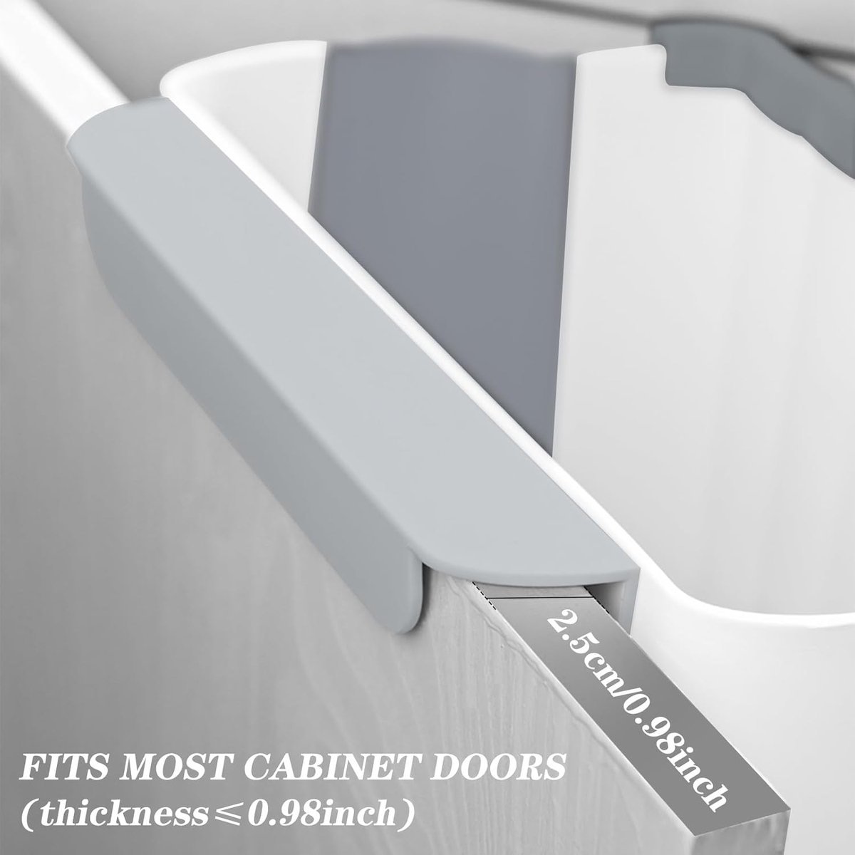 Foldable hanging trash can - Small 2.4 gallon waste bin for countertop and cabinet - Wall-mounted plastic waste bin for kitchen, bathroom, bedroom - Space-saving gray design - V1188-MS101-00645-1 Foldable hanging trash can - Small 2.4 gallon waste bin for countertop and cabinet - Wall-mounted plastic waste bin for kitchen, bathroom, bedroom - Space-saving gray design - Image 3