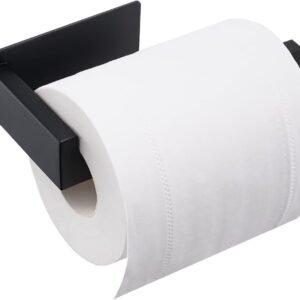 Toilet paper holder without Bohren - Selbstklebender Toilet paper roll holder, Toilet paper holder from Edelstahl - Toilet paper holder for kitchen and bath - Black