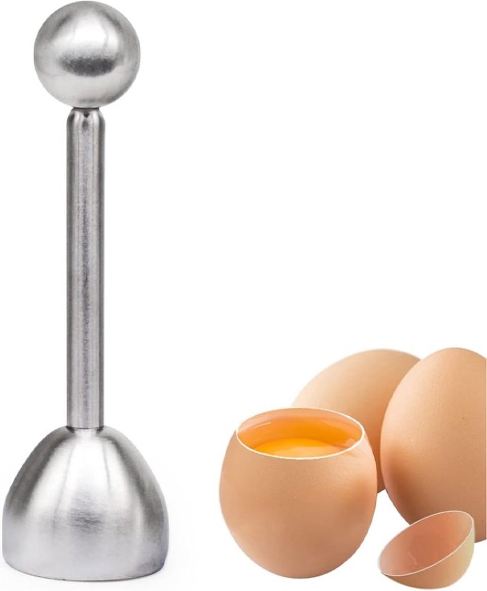 Eggshell Cutter - Stainless Steel - Egg Cutters - Eggshell Opener - Egg Decapitator - Egg Topper - Egg Unchopper - Egg Slicer - Kitchen Utensils - Silver - 1 Piece - Dishwasher Safe - V1188-MS101-01263-1 Eggshell Cutter - Stainless Steel - Egg Cutters - Eggshell Opener - Egg Decapitator - Egg Topper - Egg Unchopper - Egg Slicer - Kitchen Utensils - Silver - 1 Piece - Dishwasher Safe - Image 2