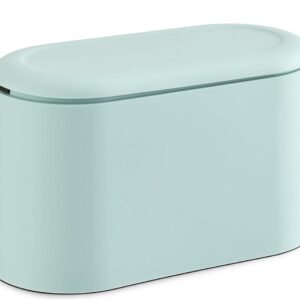Trash Can - Sensor Trash Can - Sturdy - Countertop Waste Bin - Mini Trash Can - Desktop - Tabletop Waste Bin - Plastic Trash Can - Bathroom Waste Bin - Recycling Waste Bin - Car Trash Can - Blue - Office Trash Cans - Home / Office
