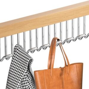 Clothes Hangers - Clothes Rod - Extendable - Hook Extendable Clothes Hanger - Non-Slip Coat Racks With 8 Hooks - Multifunctional Hanger - Multifunctional Sliding Rack - For Bras, Ties, Tank Top, Scarf, Jewelry - 31x8 Cm - 1 Piece