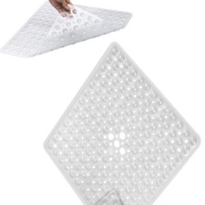 Non-Slip Shower Mat / Bath Mat Transparent With Suction Cups - 53 x 53 Cm - Non-Slip Shower Mat - Bathroom Mat - Anti-Slip Shower Cabin Mat - Mat for the Bath - Non-Slip for Shower - For In the Shower or Bath