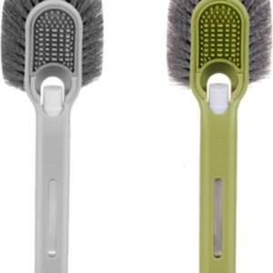 Shoe Cleaning Brush - Shoe Brush - Set of 2 Multifunctional Liquid Shoe Brushes - Refillable - Cleaning - Brush - Brush for Shoes - Shoe Care - Soft with Liquid Box