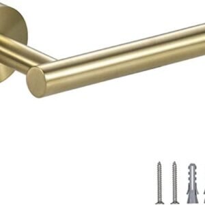 Wall-mounted toilet roll holder - Paper towel holder - waterproof - rustproof - 304 stainless steel toilet roll holder for bathroom - with screws - bathroom accessories - 163*80*47 mm - gold