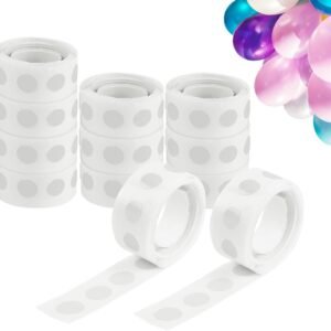 1200 pieces - balloon glue dots - double-sided stickers - removable round adhesive - leaves no residue - waterproof tape - for gift wrapping, weddings, Christmas and festivals - transparent