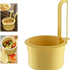 Drain Basket - Drain Filter - Sink Storage Holder - Faucet Hanging Strainer - Sink Drain Basket - Sink Strainer Basket - Sink Food Waste Collection Bin - Sink Trash Can - Plastic Kitchen Sink Strainer - Food Fruit Vegetable Drying Rack - Yellow