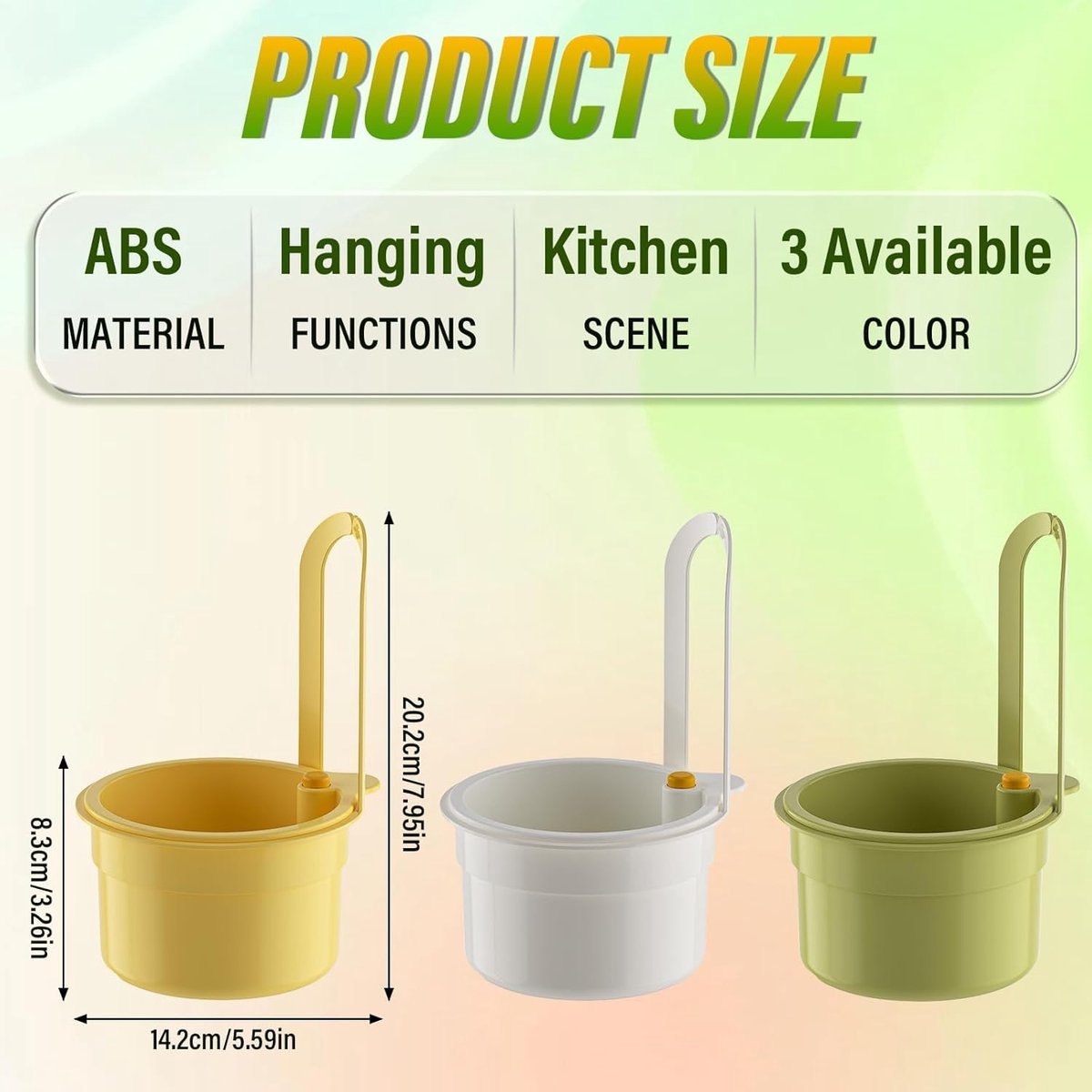 Drain Basket - Drain Filter - Sink Storage Holder - Faucet Hanging Strainer - Sink Drain Basket - Sink Strainer Basket - Sink Food Waste Collection Bin - Sink Trash Can - Plastic Kitchen Sink Strainer - Food Fruit Vegetable Drying Rack - Yellow - V1188-MS101-03294-1 Drain Basket - Drain Filter - Sink Storage Holder - Faucet Hanging Strainer - Sink Drain Basket - Sink Strainer Basket - Sink Food Waste Collection Bin - Sink Trash Can - Plastic Kitchen Sink Strainer - Food Fruit Vegetable Drying Rack - Yellow - Image 5
