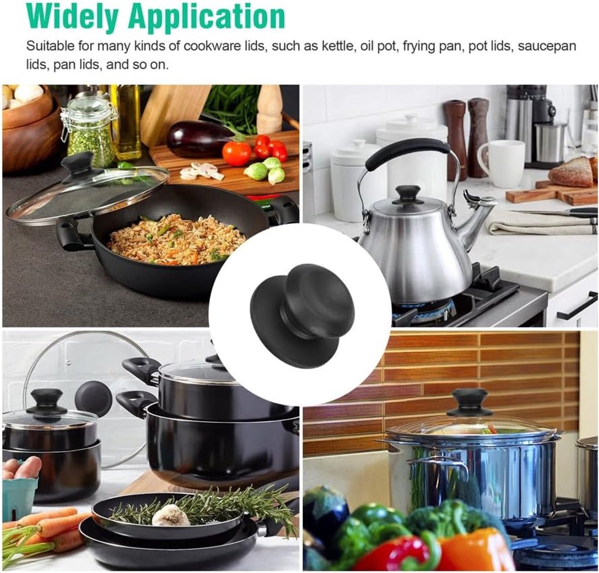 4 pieces - Pan lid knob - Lid knobs - Aperture 6-10 mm - Pot Lid Knob - Lid Handle - Lid Knob - Anti-burn knob - Replacement Handles - universal replacement lid knobs for pans - handle for kitchen cookware - V1188-MS101-03393-1 4 pieces - Pan lid knob - Lid knobs - Aperture 6-10 mm - Pot Lid Knob - Lid Handle - Lid Knob - Anti-burn knob - Replacement Handles - universal replacement lid knobs for pans - handle for kitchen cookware - Image 6