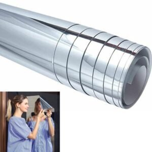50*150 cm - Flexible mirror sheets - Soft mirror - mirror paper - mirror effect wall stickers - non-glass - self-adhesive mirror - plastic wall mirror - unbreakable mirror - room decoration - for crafting - wall decoration - silver