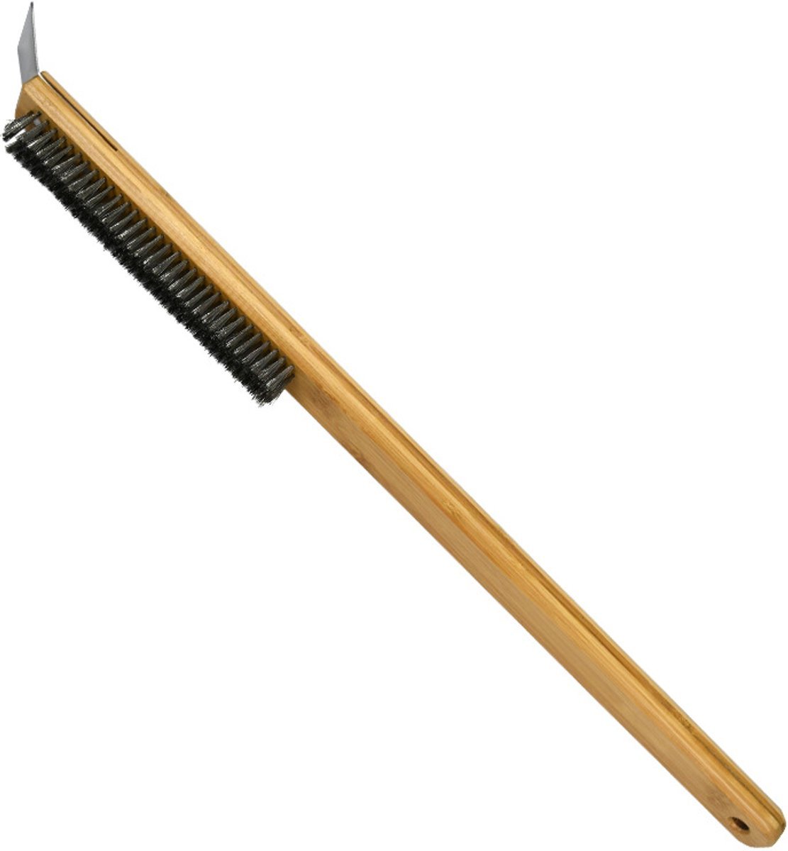Pizza Stone Cleaning Brush - 57.5cm - Pizza Oven Brush - Barbecue Grill Cleaning Tool with Wooden Handle - Kitchen Oven Accessories - Portable Brush - With Scraper - Outdoor Pizza Oven Accessories - V1188-NK-BOL-250 Pizza Stone Cleaning Brush - 57.5cm - Pizza Oven Brush - Barbecue Grill Cleaning Tool with Wooden Handle - Kitchen Oven Accessories - Portable Brush - With Scraper - Outdoor Pizza Oven Accessories