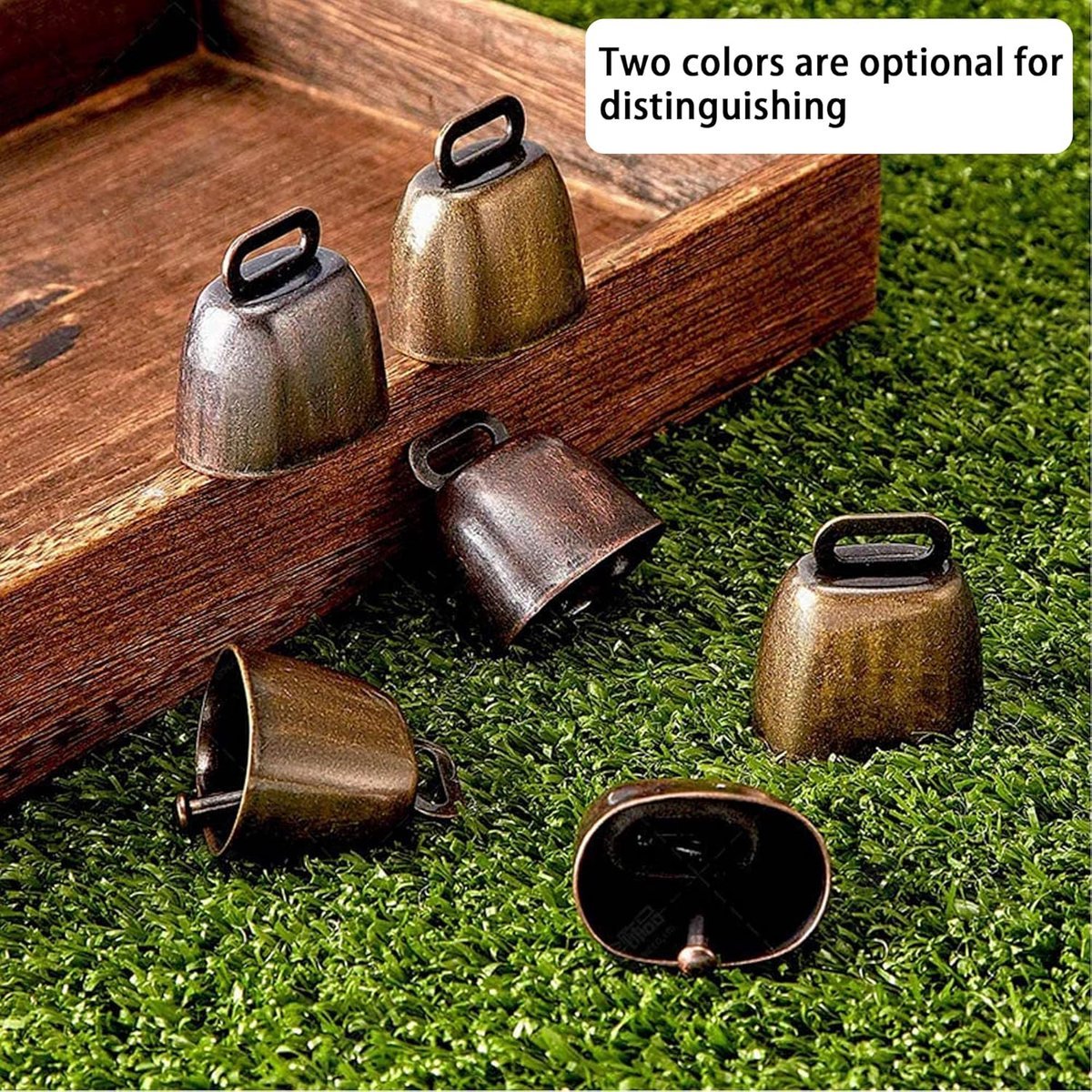 10 Pieces - Cowbell - Cowbells - Decorative Cowbells - Farm - Bell - Grazing Cowbell - Metal Cow Bell Bells - Goat Bell - Animal Gift - Bronze*5+red bronze*5 - Metal - 35*37mm - V1188-NK-BOL-584 10 Pieces - Cowbell - Cowbells - Decorative Cowbells - Farm - Bell - Grazing Cowbell - Metal Cow Bell Bells - Goat Bell - Animal Gift - Bronze*5+red bronze*5 - Metal - 35*37mm - Image 3