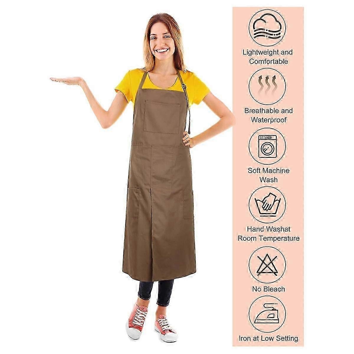 Ceramic Aprons with Split Legs for DIY, 2PCS Long Aprons for Women and Men - V1188-QC108-006945-1 Ceramic Aprons with Split Legs for DIY, 2PCS Long Aprons for Women and Men - Image 3