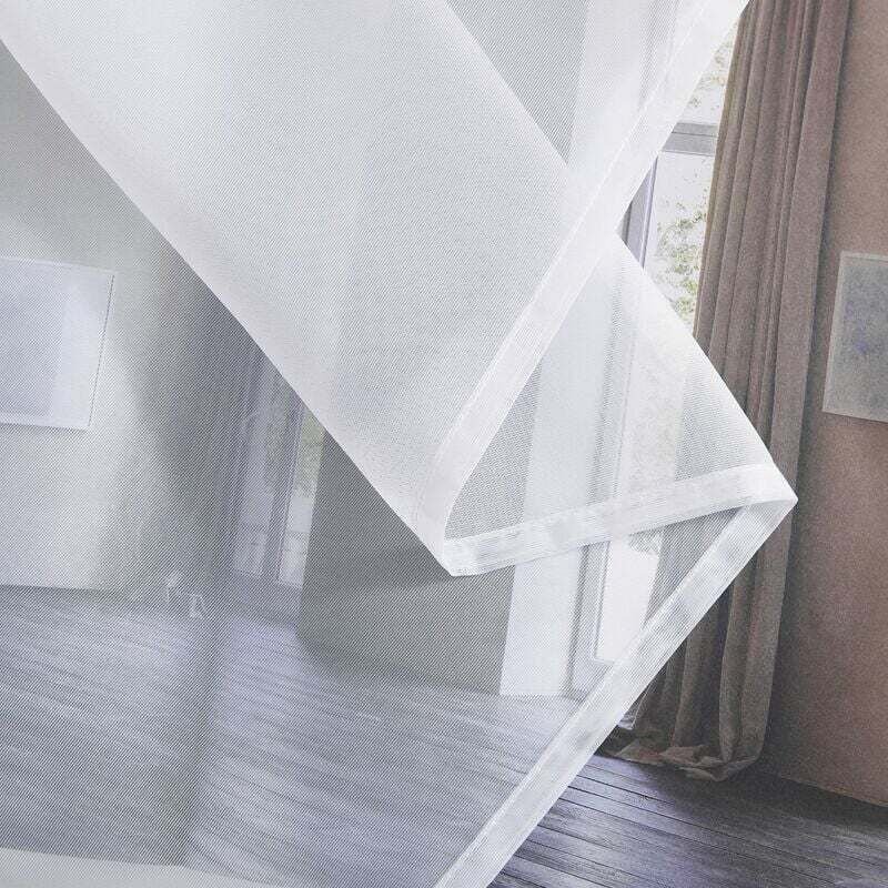 White Sheer Curtains Set of 2 132x160 cm Organza Tulle Eyelets Transparent Light Filter for Bedroom Kitchen - V1188-SU-M912-042 White Sheer Curtains Set of 2 132x160 cm Organza Tulle Eyelets Transparent Light Filter for Bedroom Kitchen - Image 4