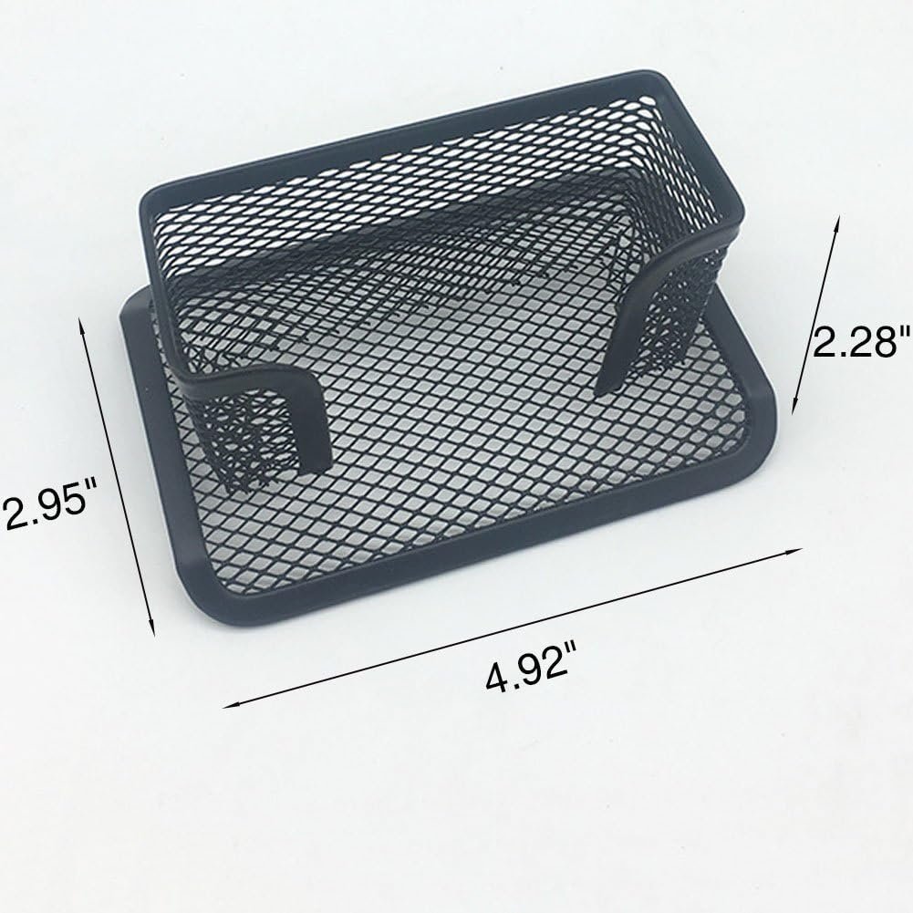 4 Pcs Desktop Mesh Business Card Holder Memo Holder for School Office Desk - V1188-WSZ-A-458 4 Pcs Desktop Mesh Business Card Holder Memo Holder for School Office Desk - Image 2