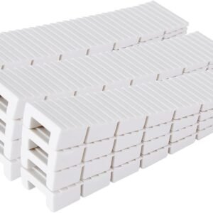 12 Pack White Multi Purpose Furniture Plastic Shims for Leveling Extreme Weight Capacity Wedges Easy to Snap Cut-to-fit Size Leveler for Toilet Shims, Doors, Windows, Sheds, Table