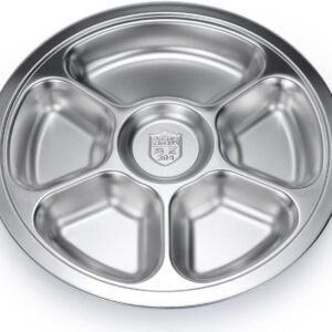 Stainless Steel Round Divided Plate 6 Sections