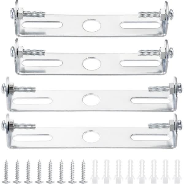 【xj】4pcs Ceiling Plate Light Bracket Ceiling Mount Hanging Lamp Holder for Wall or Ceiling Mounted Lamp Mounting Brackets with Screws Iron 110mm Silver