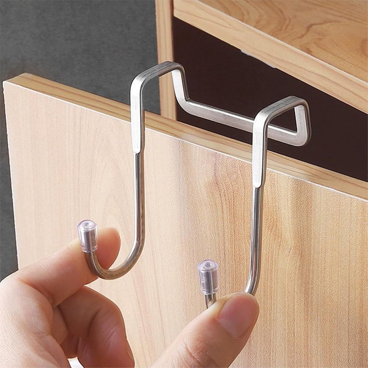 3-pack - Stainless steel - S-hooks - Clothes hangers with double hooks - Suitable for kitchens, bathrooms, dormitories - For hanging coats, towels and clothes (silver)