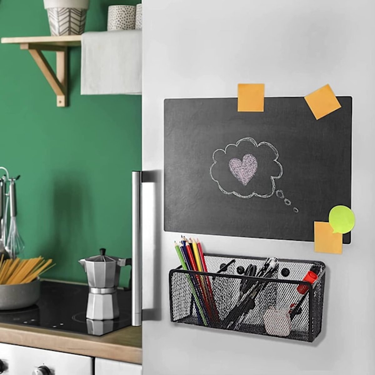 Pen Holder - Mesh Storage Basket with Extra Strong Magnets - Freezer Safe - Whiteboard - Cabinet Accessory - Office Supplies Organizer - V1188-ZXY-10503 Pen Holder - Mesh Storage Basket with Extra Strong Magnets - Freezer Safe - Whiteboard - Cabinet Accessory - Office Supplies Organizer - Image 3