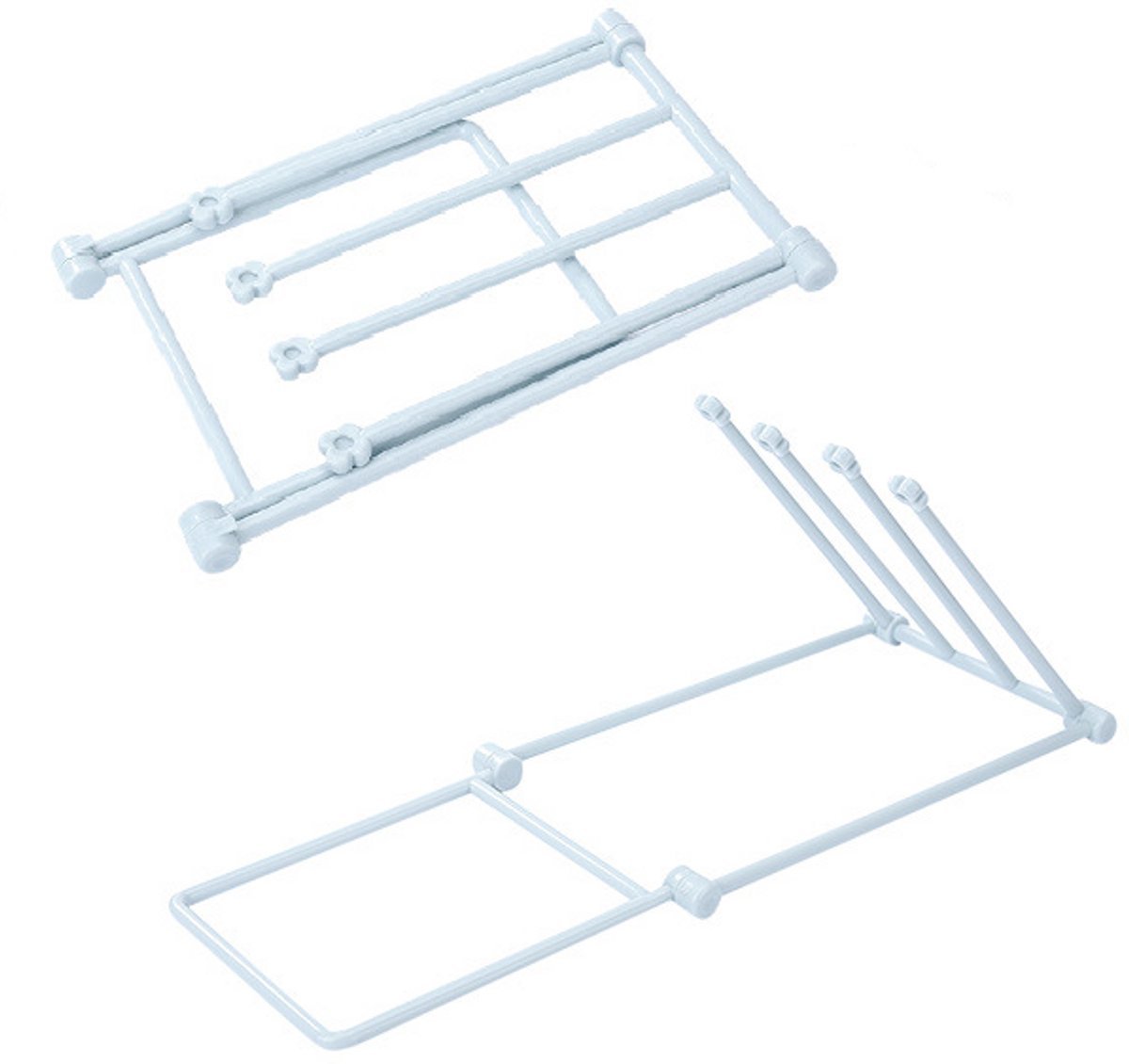 Storage Rack (Set of 2) - Kitchen Storage Rack - Space-Saving - Folding Rack - With 4 Supports, Corrosion-Resistant, Suitable for Storing Dishcloths, Cups and Baby Bottles - PP Material (Blue) - V1188-ZXY-10841 Storage Rack (Set of 2) - Kitchen Storage Rack - Space-Saving - Folding Rack - With 4 Supports, Corrosion-Resistant, Suitable for Storing Dishcloths, Cups and Baby Bottles - PP Material (Blue) - Image 2