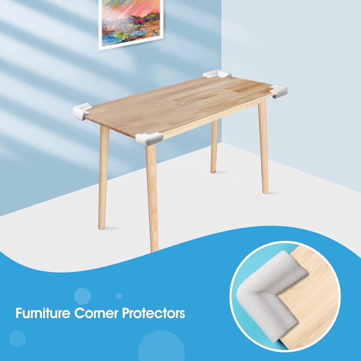 36-Piece Thick Foam Corner Protectors for TVs, Pictures, and Mirrors - Picture Frame Shipping & Packaging - Book Corner Shipping Supplies - V1188-ZXY-10929 36-Piece Thick Foam Corner Protectors for TVs, Pictures, and Mirrors - Picture Frame Shipping & Packaging - Book Corner Shipping Supplies - Image 3