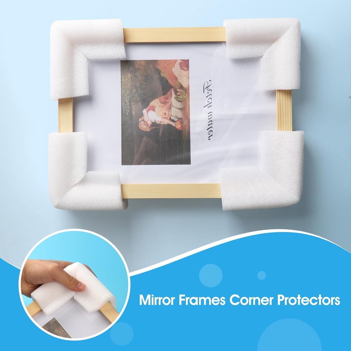 36-Piece Thick Foam Corner Protectors for TVs, Pictures, and Mirrors - Picture Frame Shipping & Packaging - Book Corner Shipping Supplies - V1188-ZXY-10929 36-Piece Thick Foam Corner Protectors for TVs, Pictures, and Mirrors - Picture Frame Shipping & Packaging - Book Corner Shipping Supplies - Image 4